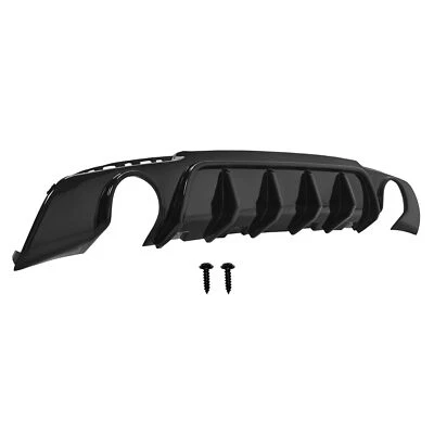 For 2015-2023 Chrysler 300 Rear Bumper Lip Diffuser Dual Round Exhaust SRT Style - Image 1 of 4