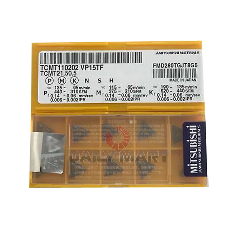 Hoja CNC 10 PIEZAS/Nueva en Caja MITSUBISHI TCMT110202 VP15TF TCMT21.50.5 Foto 1 de 1