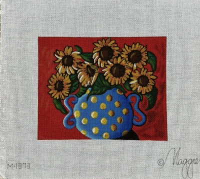 Maggie 圆点 & 太阳花 M-1373 手绘针绣帆布 18 网眼 — 第 1/3 张图片