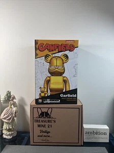 Medicom Garfield Gold Chrom Ver. 100 % 400 % Bearbrick Figur Set Gold Chrom (R343 - Bild 1 von 7