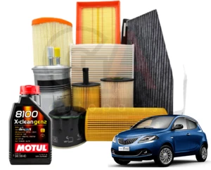 Kit Tagliando lancia Ypsilon 1.2 51 kw 69cv Olio Motul X-Clean GEN2 5w40 - Foto 1 di 5