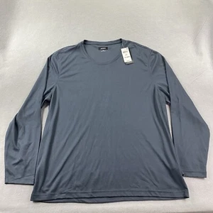 Alfani T Shirt Mens XXL Gray Long Sleeve Supima Cotton Blend Tee Casual - Picture 1 of 7