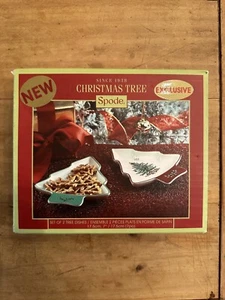 Spode Christmas Tree Tree Shape Dish Set Of 2 NIB - Picture 1 of 4
