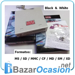 4 x Card Reader INTERNO 3.5" Lector Tarjetas Flash Puerto USB 2.0 Blanco y Negro - Afbeelding 1 van 1