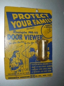 Vintage 1950's Remington Hardware Coo, Inc. Pre-Vu Door Viewer. NEW OLD STOCK! - Picture 1 of 5