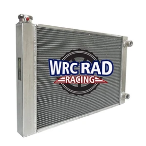 Radiador de carreras 31" x 19" para Chevy SBC 350 doble paso flujo cruzado aluminio 2 filas - Imagen 1 de 10