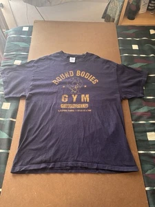 Vintage Y2K 2003 Simpsons Homer ‘Round Bodies Gym’ Donut T Shirt Size L - Picture 1 of 11