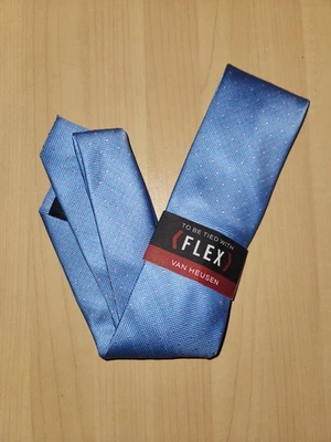 НОВЫЙ VAN HEUSEN FLEX ГАЛСТУК - СИНИЙ/РОЗОВЫЙ - РОЗНИЦА $45.00 - Изображение 1 из 4