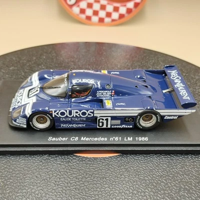 SPARK 1/43 Sauber C8 Mercedes #61 LM Le Mans 1986 S1259 estuche grieta Foto 1 de 4