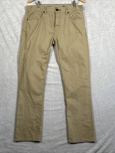 HURLEY Mens Size 31* Khaki Beige 84 SLIM Fit Tapered Jeans Light Denim Skater - Picture 1 of 6
