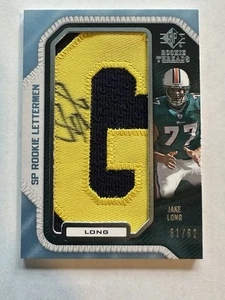 Jake Long 2008 SP ROOKIE THREADS RC AUTO #'d/62 LETTERMEN Michigan 👀〽️🏈🔥 - Bild 1 von 2