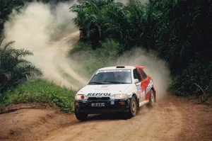 FORD ESCORT REG NºBK 872 RI, COCHE Nº4, EN ACCIÓN RALLY, FOTO DIGITAL A COLOR. - Imagen 1 de 2