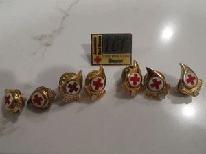 RED CROSS  GALLON DONATION PINS - Picture 1 of 1