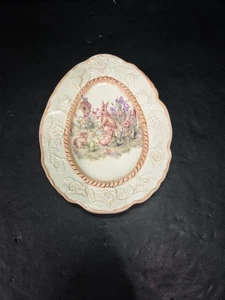 Easter Treasures Cracker Barrel Egg Shaped Desert Decor Plate Susan Winget 7.5" - Picture 1 of 10