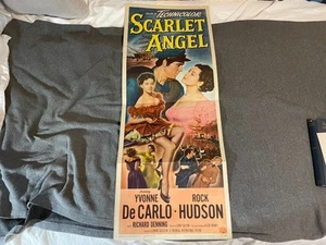 Scarlet Angel 1952 Movie Poster 14" x 36" Vintage Rock Hudson Yvonne De Carlo - Picture 1 of 5