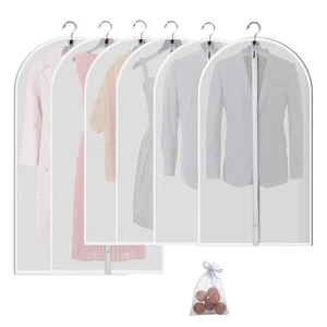 Bolsas para almacenamiento de armario cubiertas de ropa bolsas de ropa transparentes protectores de ropa para - Imagen 1 de 9