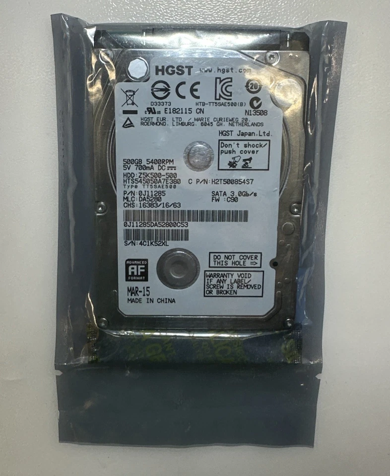 HGST Cinemastar Z5K500 500GB HDD, SATA 3, 2,5 Zoll Interne Festplatte (HCC545050A7E630)