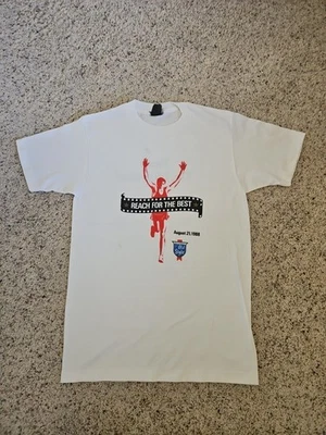 Винтажная футболка 1988 Old Style Beer Reach For The Best беговая гоночная мужская графика  - Изображение 1 из 4