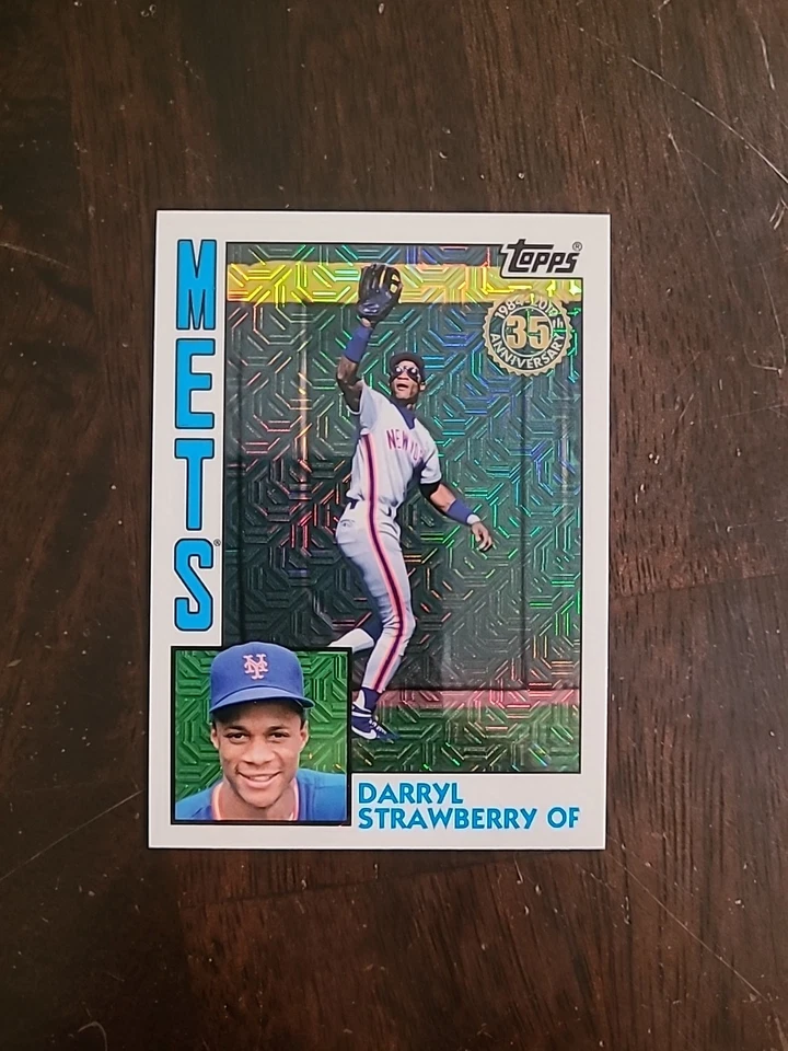 2019 Topps Darryl Strawberry 1984 35th Anniversary Chrome SP #T84-30 Mets Silver - Image 1 of 1