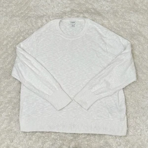 J Crew Damen XL weiß Strandpullover Rundhals Pullover Coastal Freizeit BQ689 - Bild 1 von 10