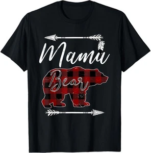 MAMA BEAR Mother's Day Gift Mom Mommy Buffalo Plaid T-Shirt Hoodie - Picture 1 of 9