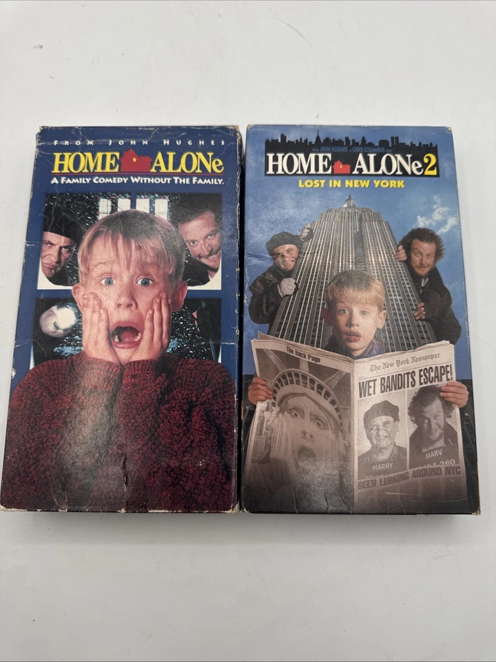 Home Alone 1 & 2 VHS Movie Lot (1991, 1992) Macauley Culkin Christmas Holiday - Image 1 of 4