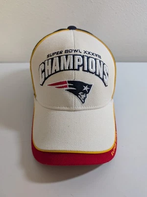 New England Patriots Superbowl 38 XXXVIII Champions Gorra Ajustable Nueva Foto 1 de 4
