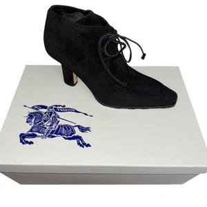 Burberry Women's "Storm Bootie" Leather Heeled Booties Boots Shoes US 8 EUR 38.5 - Picture 1 of 11