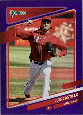 2021 Donruss Holo Purple #124 Luis Castillo - BB - Image 1 of 2