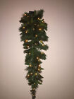 49041C 44" Anchorage Fir 40 LED Lights Wall Mount Space Saver Christmas Tree