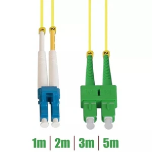 1M 2M 3M 5M LC/UPC to SC/APC Fiber Optic Singlemode Duplex 9/125 Patch Cable - Afbeelding 1 van 1