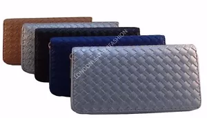 Ladies Woman Textured Weave Purse Wallet Card Holder Money Coin Bag - Picture 1 of 14