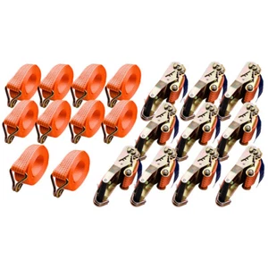 10x lashing strap 4t 5m 2000 daN 4000 daN kg lashing straps for truck trailer straps - Picture 1 of 12