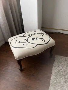 Hand Painted Matisse Louis XV Walnut Footstool, Antique! - Picture 1 of 5
