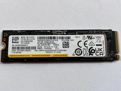 SAMSUNG PM9A1 NVMe MZ-VL22T00 2TB SSD M.2 2280 PCIe Gen4x4 DC 2.9A For Lenovo PC - Image 1 of 4