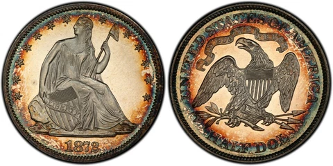 1872 Seated Liberty Half Dollar Proof Cameo PCGS PR65CAM Stunning! Cover