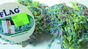 2-18 ball Dark Horse Yarns FLAG Yarn lot YELLOW Pink Pastel SOFT blue Ribbon 407 - Picture 1 of 2