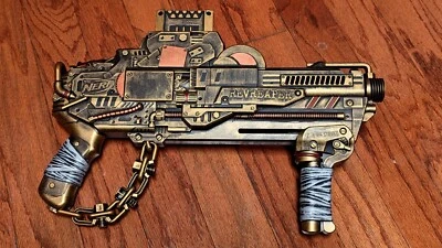 Nerf Zombie Strike Revreaper Blaster Custom Painted Steampunk  - Image 1 of 4