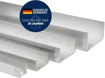 Aluminium U-Profil EN-AW-6060 Aluprofil Aluschiene 12-100mm - Bild 1 von 4
