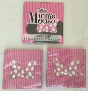 Minnie Mouse Napkins 79622 Birthday Party Supplies 54” x 84” Tablecloth 79623 - Picture 1 of 5