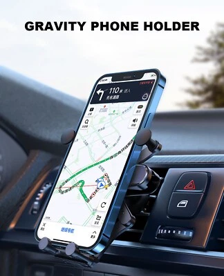 Auto Lock Gravity Cell Phone Car Air Vent Holder For iPhone Samsung Android LG - Image 1 of 4