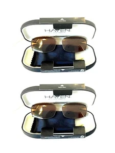 2 Haven Fit Over Rec 5 48 Full Frame Sunglasses With Amber Lenses NEW!! - Picture 1 of 3