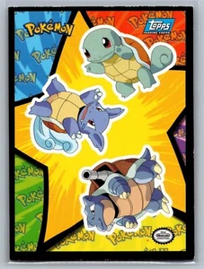 Squirtle Wartortle Blastoise 1999 Pokemon Topps Movie Sticker Card - EX - Picture 1 of 2
