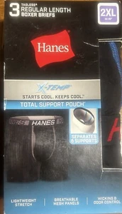 Hanes Men's Long Leg Total Support Pouch Boxer Briefs Assorted Color Sz 2XL NIB! - Picture 1 of 2