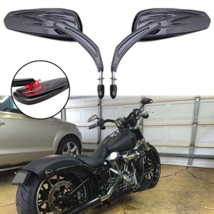 Motorcycle Rearview Side Mirror Black For Harley Davidson Breakout Standard FXST - Picture 1 of 12