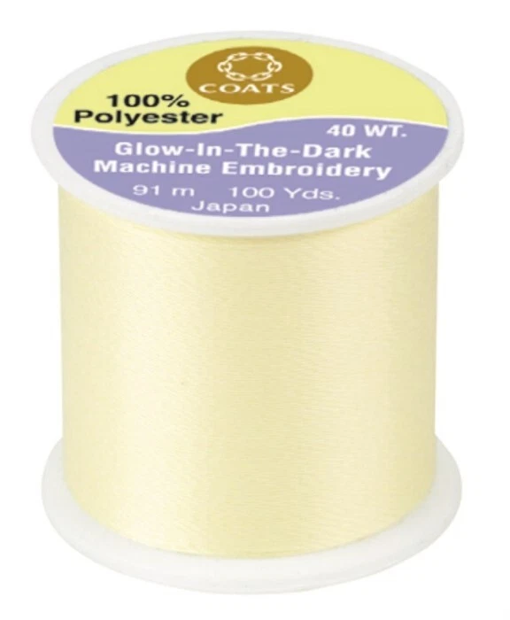 Coats & Clark (D86-72) ~Polyester - Glow In The Dark - 40wt. Yellow - Image 1 of 1
