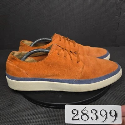 Zapatos Deportivos Cole Haan Ridley Para Hombre Talla 11.5 Naranja Blanco Gamuza Con Cordones Foto 1 de 4