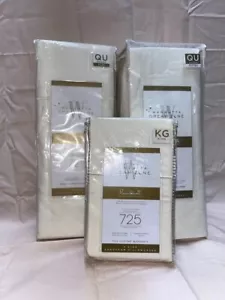 VERY RARE BNWT Wamsutta Dream Zone 725 Thread Count Queen Sheet Set In Ivory - Picture 1 of 17