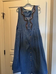 Mark Fore & Strike denim jumper Size 16 boho - Picture 1 of 6