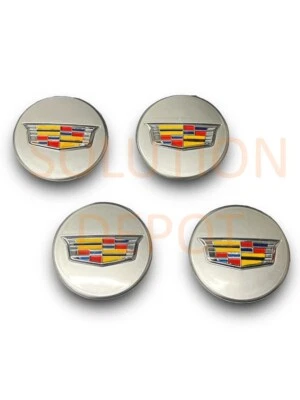 4 tapacubos centrales plateados emblema para Cadillac 66 mm ATS XTS CTS SRX 9597375 Foto 1 de 4